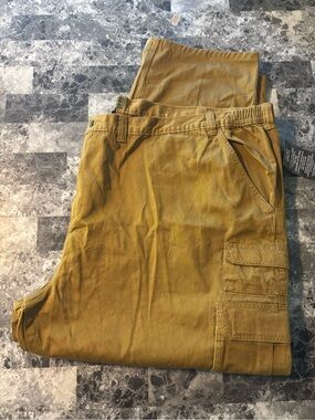 Men's Cargo Pants in Mustard Brown - Utility Straight Fit